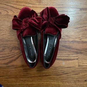 Zara velvet flats